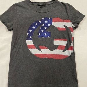 Gucci Gray American Flag t-shirt